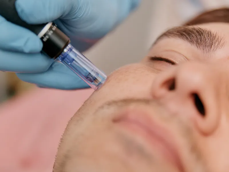 Registered nurse performing medical-grade microneedling at Avinity Health, about 12 to 15 minutes from Paradise Valley