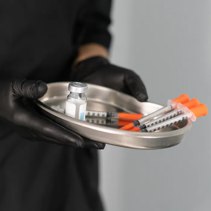 Botox vial and syringes prepared for treatment at Avinity Health