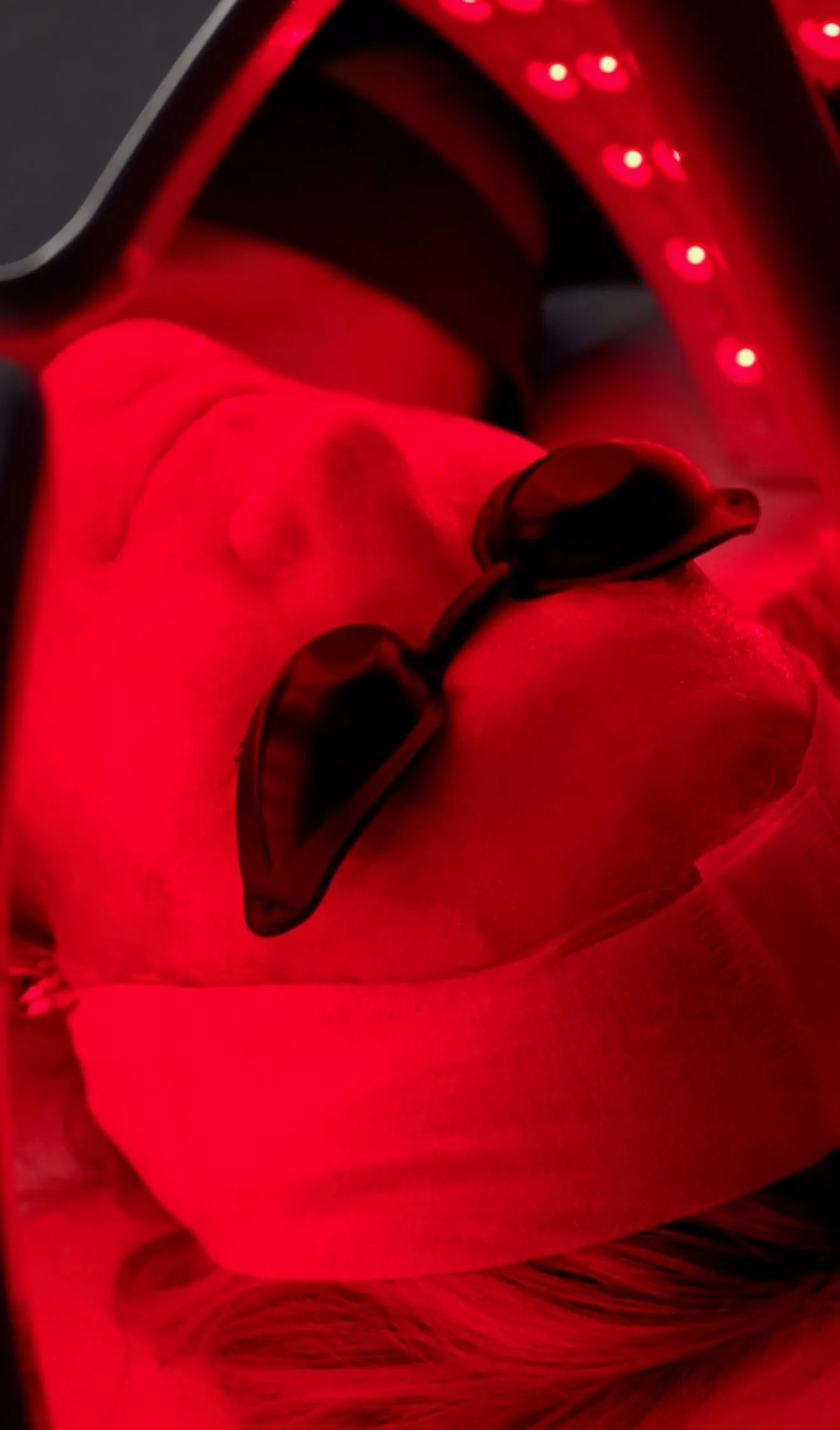 LED red light therapy following microneedling treatment at Avinity Health Scottsdale