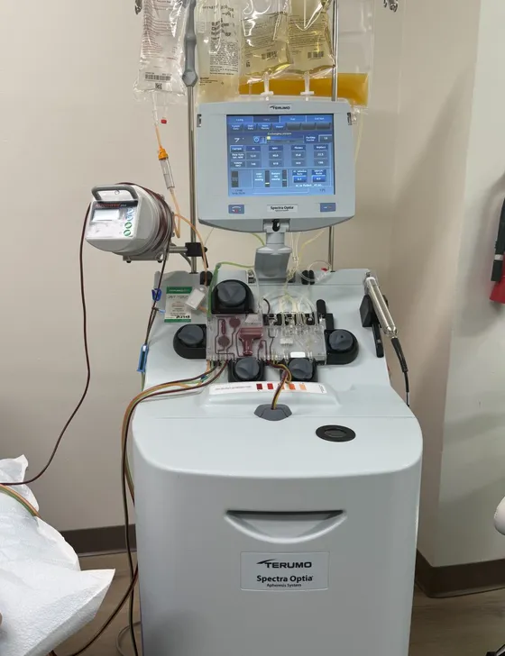 Therapeutic plasma exchange machine at Avinity Health